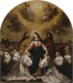 The Virgin Accompanied by Saint Joseph and Saint John the Baptist Shelters the Carthusian Order Beneath her Robes by Vincenzo Carducci