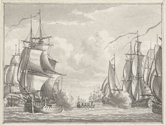 Treffen tussen Fielding en Van Bylandt, 1779 by Simon Fokke
