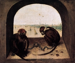 Two Chained Monkeys by Pieter Brueghel the Elder