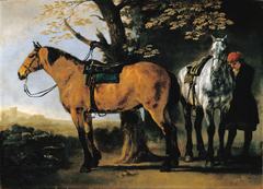 Two Horse by Abraham van Calraet