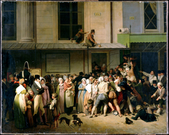 Entrance to a free show at the Ambigu-Comique Theatre by Louis-Léopold Boilly