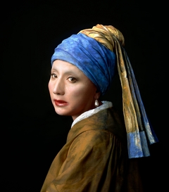 Vermeer Study: Looking Back (Mirror) by Yasumasa Morimura