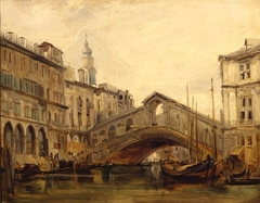 View of the Canal Grande and Rialto-bridge in Venice by Richard Parkes Bonington