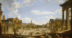 View of the Roman Forum by Giovanni Paolo Panini
