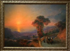 View Of The Sea From The Mountains At Sunset. Crimea by Ivan Ayvazovsky