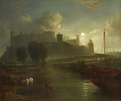 View of Windsor Castle by Moonlight by manner of Abraham Pether
