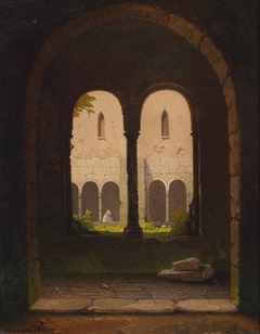 View through a Cloister by Gustav von Haugk