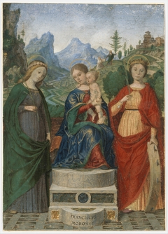 Virgin and Child Enthroned between Saints Cecilia and Catherine of Alexandria by Francesco Morone
