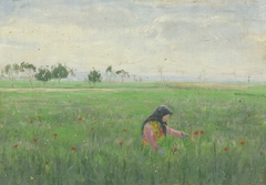 Woman in a Meadow by Karol Miloslav Lehotský