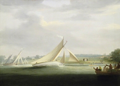 Yachts of the Cumberland Society Racing on the Thames, circa 1815 by William Havell