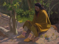 Yellow Robe by E Irving Couse