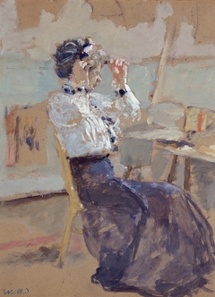 Young Woman Trying on a Hat by Édouard Vuillard