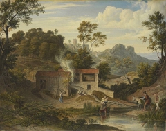 Ziegelhütte bei Olevano by Joseph Anton Koch